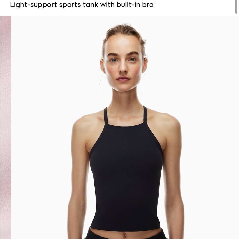 Aritzia TNA butter endurance white Sports Tank with Built-in Bra